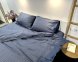 Постільна білизна LARA сатин-страйп LUX steel grey d13207р полуторний 3