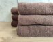 Набор турецких махровых однотонных полотенец Zeron 3 штуки 50х90 + 3 штуки 70х140 Brown плотность 500 г/м2 2