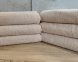 Набор турецких махровых однотонных полотенец Zeron 6 штук 70х140 Beige плотность 500 г/м2 0