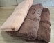 Набір турецьких бамбукових махрових рушників Zeron 3 штуки 50х90 Bamboo Brown 1