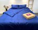 Постільна білизна LARA сатин-страйп LUX dark blue d13211е160 з простирадлом на резинці 160х200х25 євро 3