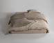 Турецкое постельное белье из вареного хлопка Limasso Essualte Stonewashed Ranforse 200 х 220 см Oxford Tan-Akdeniz Yesili 2
