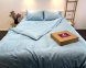 Постельное белье LARA сатин-страйп LUX light blue d13209р полуторный 5
