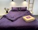 Постільна білизна LARA сатин-страйп LUX dark violet d13210р полуторний 1