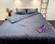 Постільна білизна LARA сатин-страйп LUX steel grey d13207s сімейна 4