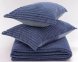Турецкое велюровое покрывало Merinos 220 x 240 см Modern Line Lacivert с наволочками 50х70 0