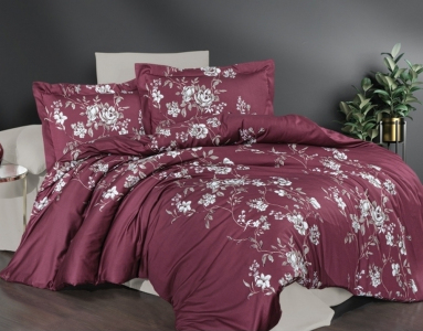 Турецька постільна білизна First Choice Cotton Satin Arya Rose полуторна