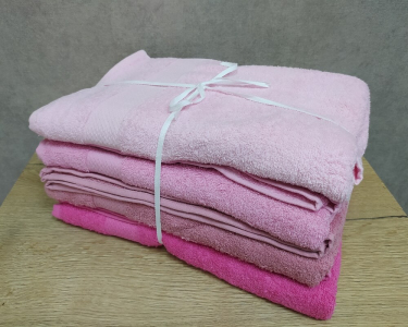 Набор турецких махровых полотенец Lorine 4 штуки soft colors 70x140 Pembe