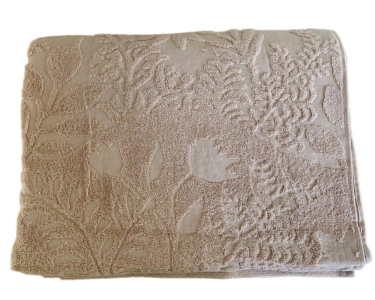 Простирадло махрове жакардове Parisa Home Premium 200х220 щільність 470 г/м2 пудра