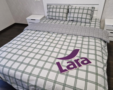 Постельное белье LARA бязь d11362e160 с простынью на резинке 160х200х25 евро 200х220 см