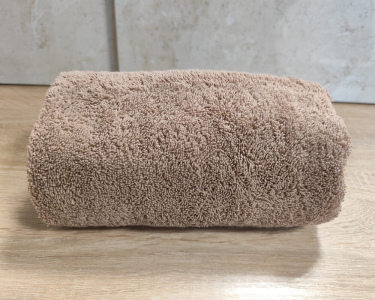 Полотенце турецкое махровое однотонное Zeron 50х90 Kahve плотность 500 г/м2