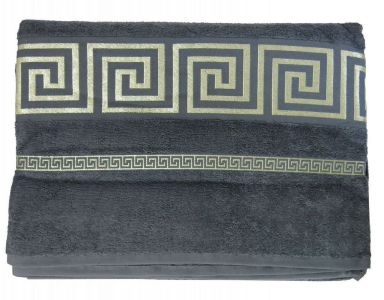 Простынь махровая жаккардовая Parisa Home Caesar 200х220 плотность 400 г/м2 темно серая