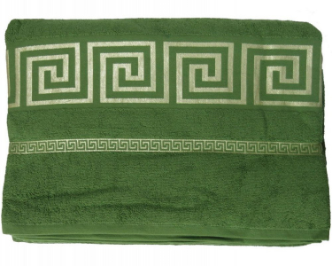 Простирадло махрове жакардове Parisa Home Caesar 200х220 щільність 400 г/м2 зеленая