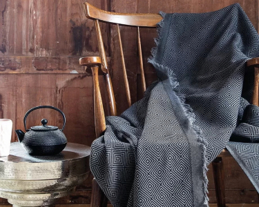 Турецький бавовняний плед-покривало Issimo 170×230 см Siyah