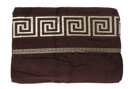 Простынь махровая жаккардовая Parisa Home Caesar 200х220 плотность 400 г/м2 коричневая