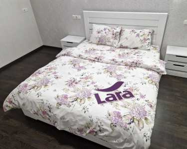 Постельное белье LARA бязь d11361e160 с простынью на резинке 160х200х25 евро 200х220 см