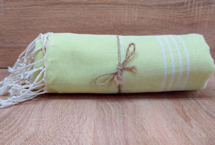 Полотенце пештемаль Turkish Towel лимонное 100х180