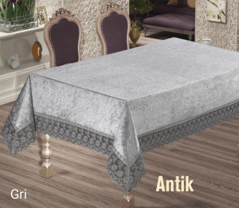 Скатерть Zeron Antik Gri 160х220