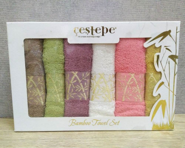 Набор кухонных турецких полотенец из 6 штук Cestepe Vip Cotton Towel Bamboo 30х50