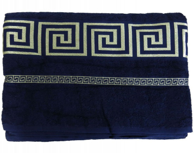 Простирадло махрове жакардове Parisa Home Caesar 200х220 щільність 400 г/м2 синє