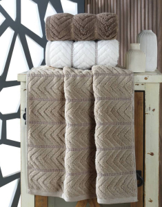 Набор турецких махровых полотенец Cestepe MicroCotton Premium 3 штуки 50x90 Multi 1 плотность 600 г/м2