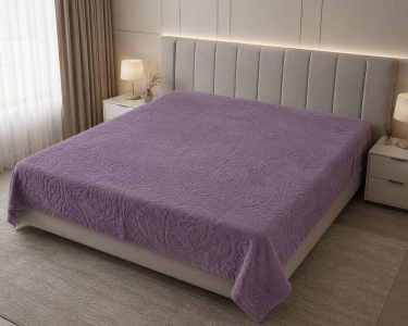 Простынь махровая жаккардовая Parisa Home 200х220 плотность 400 г/м2 лаванда