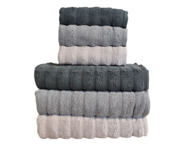 Набор махровых турецких полотенец Cestepe 50х90 3 штуки + 70х140 3 штуки DE LUX Loft Grey
