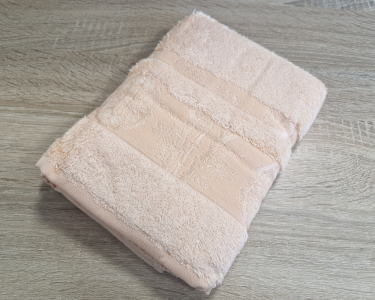 Турецкое бамбуковое махровое полотенце Zeron 50х90 Bamboo Peach