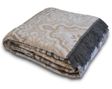 Турецкий хлопковый плед Aksu Arcene Gri 180×220