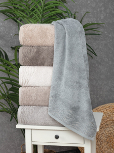 Набор бамбуковых махровых турецких полотенец Pupilla 6 штук Bamboo Snopy 50х90