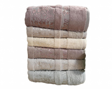 Набор бамбуковых махровых турецких полотенец Cestepe 6 штук Bamboo Lora 50х90