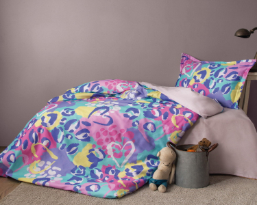 Турецкое подростковое постельное белье Issimo Digital Satin 160 х 220 см Pinky
