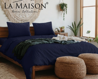 Турецкое постельное белье из вареного хлопка La Maison Stonewashed Ranforse 200 х 220 см Mariella Deep Indigo