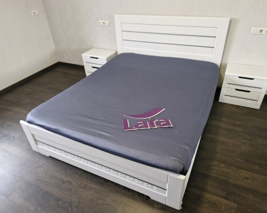 Простынь на резинке LARA сатин LUX dp13258 GRAPHITE 160х200+25 см