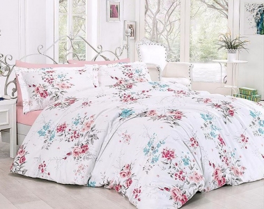 Турецкое постельное белье First Choice Cotton Satin Leeana pembe евро