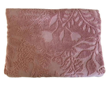 Простирадло махрове жакардове Parisa Home Premium 200х220 щільність 470 г/м2 рожеве