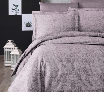 Турецкое постельное белье First Choice Cotton Satin Neva Lavender полуторное