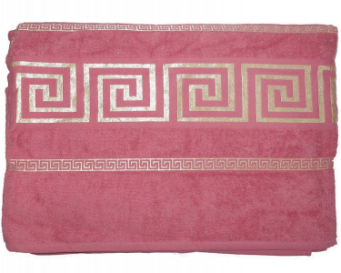 Простынь махровая жаккардовая Parisa Home Caesar 200х220 плотность 400 г/м2 розовая