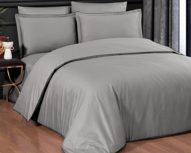 Турецкое постельное белье La Romano Premium Satin Lucca Ash семейное