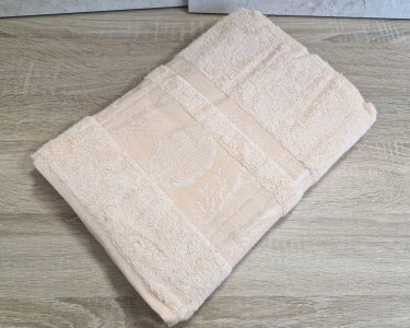 Турецкое бамбуковое махровое полотенце Zeron 70х140 Bamboo Peach