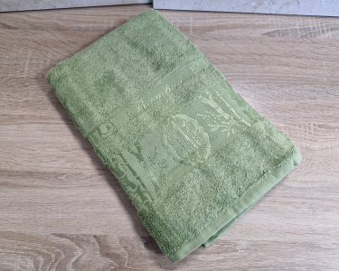 Турецкое бамбуковое махровое полотенце Zeron 70х140 Bamboo Green