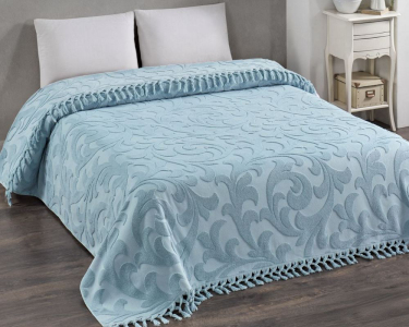 Жаккардовое махровое покрывало Zeron Turkey Havlu Pike Exlusive 220х240 V4