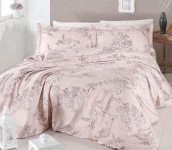 Турецкое постельное белье First Choice Cotton Satin Dolaris ekru евро