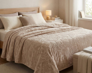 Простынь махровая жаккардовая Parisa Home Premium 200х220 плотность 470 г/м2 пудра