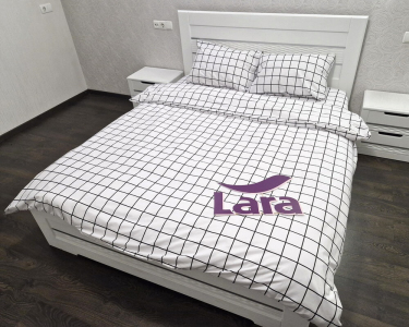 Постельное белье LARA бязь d11357e160 с простынью на резинке 160х200х25 евро 200х220 см