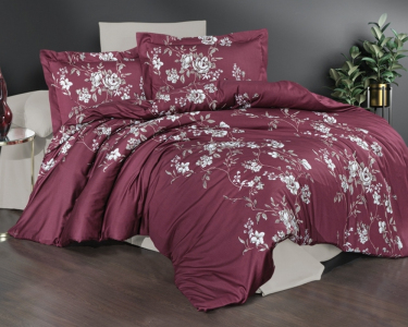 Турецька постільна білизна First Choice Cotton Satin Arya rose євро