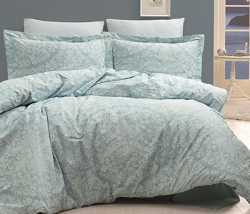 Турецкое постельное белье First Choice Cotton Satin Vanessa Mint евро