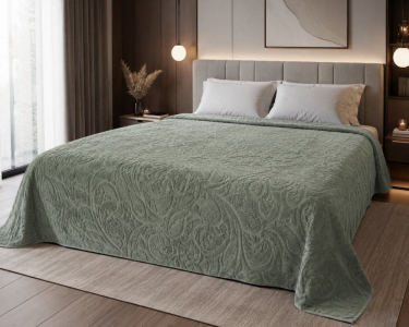 Простынь махровая жаккардовая Parisa Home 200х220 плотность 400 г/м2 мята