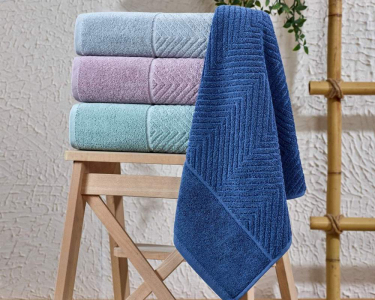 Набор турецких махровых полотенец Zeron 4 штуки Vip жаккард Berfin 70х140