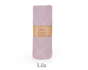 Турецкая вафельная простынь-покрывало Saheser Cotton Pique 210×230 см Lavin Lila